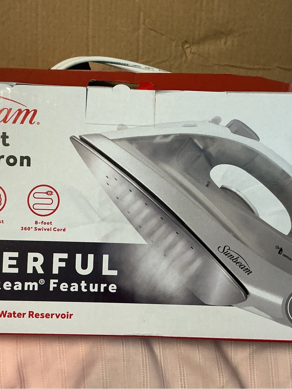 Sunbeam Iron in Silver and White Accents